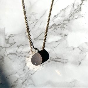 Luna Norte cut stone necklace with moon